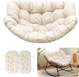 Waterproof Outdoor Papasan Rocking Chair Cushion Replacement, 6" Thicken Rattan Chair Cushions, Extra Large Hammock Chairs Cushions for Garden, Lawn, 