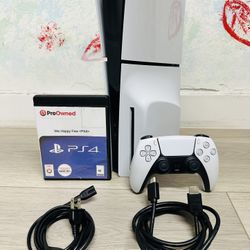 PlayStation 5 Slim - 1 TB Disc Version , Bonus 1 Game We Happy Few ( Used Very New )