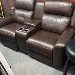 Stetson Leather Reclining Loveseat