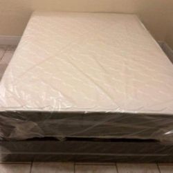 NEW QUEEN SIZE MATTRESS WITH BOXSPRING SET COLCHONES NUEVOS QUEEN SIZE BED SET