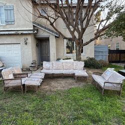 11 Piece Outdoor Patio Furniture Set Brown Wicker Frame Patio Furniture Brand New 