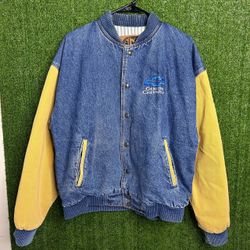 Vintage Denim Bomber Jacker Men’s Size Medium