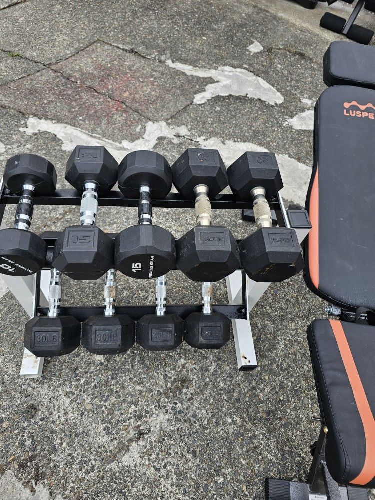 Weights With Rack And Bench
