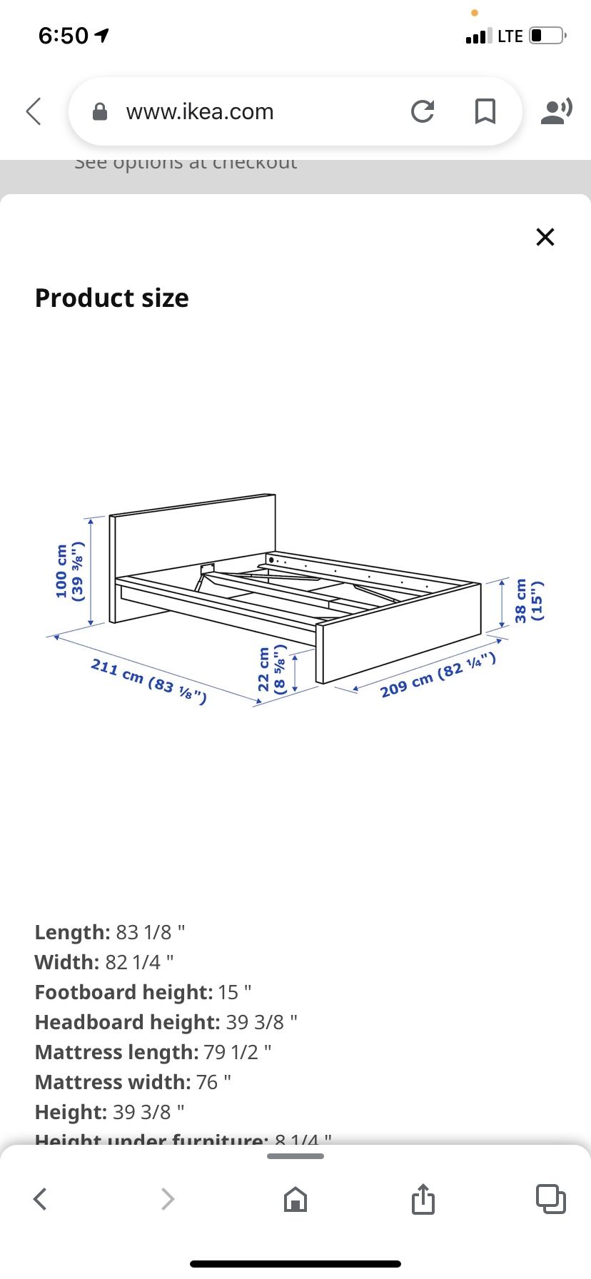 IKEA MALM Bed frame high black brown King Size with IKEA Firm Mattress Clean and Good Condition for Sale in Santa Ana CA OfferUp