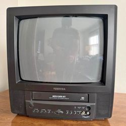 Toshiba MV13L3 13" CRT TV VCR Combo Retro Gaming VHS Tested