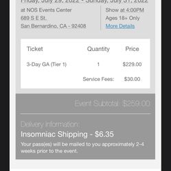 hard summer 3-day ticket 