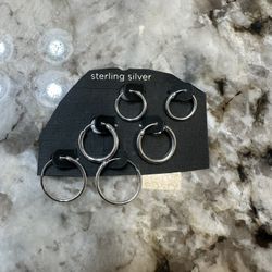 Sterling silver hoop earrings