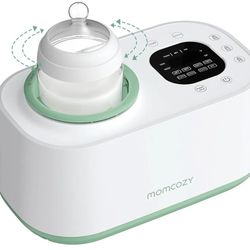 Momcozy Waterless Bottle Warmer with Shake Function - Safer for Baby, Wash Free, 4 Temp Settings, Surrounding Hot Air Heating Breastmilk Evenly to Ide