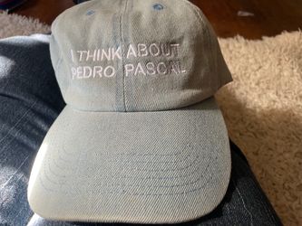 SOFT DENIM BALL CAP " I THINK ABOUT PEDRO PASCAL" NWOT