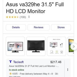 ASUS 31.5" 1080P 16:9 Monitors (VA329HE)