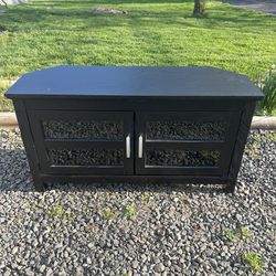 Walker Edison 44-inch Black Corner TV Stand 