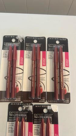 NEW!! Maybelline Expert Wear Twin Eye & Brow Pencil Dark Brown – 5 Pack