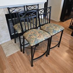 Like New Set of 4 Metal Bar Stools