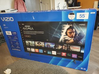 55" Vizio chromcast smart tv streaming apps 4k new out box to take pic . Quality pic is excellent