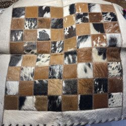 Cowhide Chess/Checkers Board