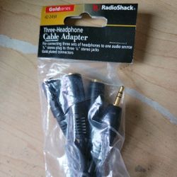 Three Headphone Cable Adapter 
