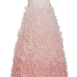 Marchesa Notte Ombré Strapless Cocktail Dress