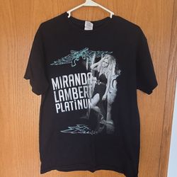 Miranda Lambert Platinum Concert Tour Black Short Sleeve T-Shirt Size Medium