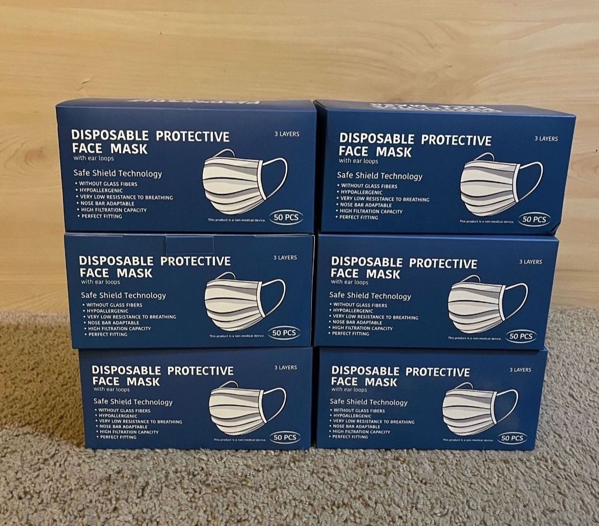 $5 Each Box(50pc): DISPOSABLE PROTECTIVE FACE MASK (Pick up🛒 In Bellevue) *Check out my Other Posts 🎁