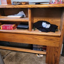 Solid Oak Bookcase Headboard