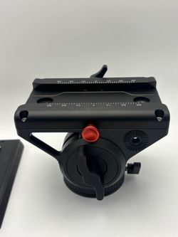 ETOMU F7 Video Fluid Head with Quick Release Plate and Handle