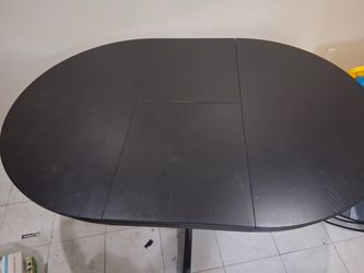 Black wood table