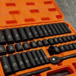50pcs 3/8” impact socket set new
