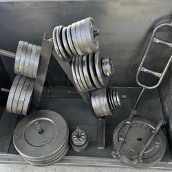 Weight Plates And Adjustable Dumbbells 