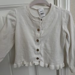 Toddler White Cardigan 