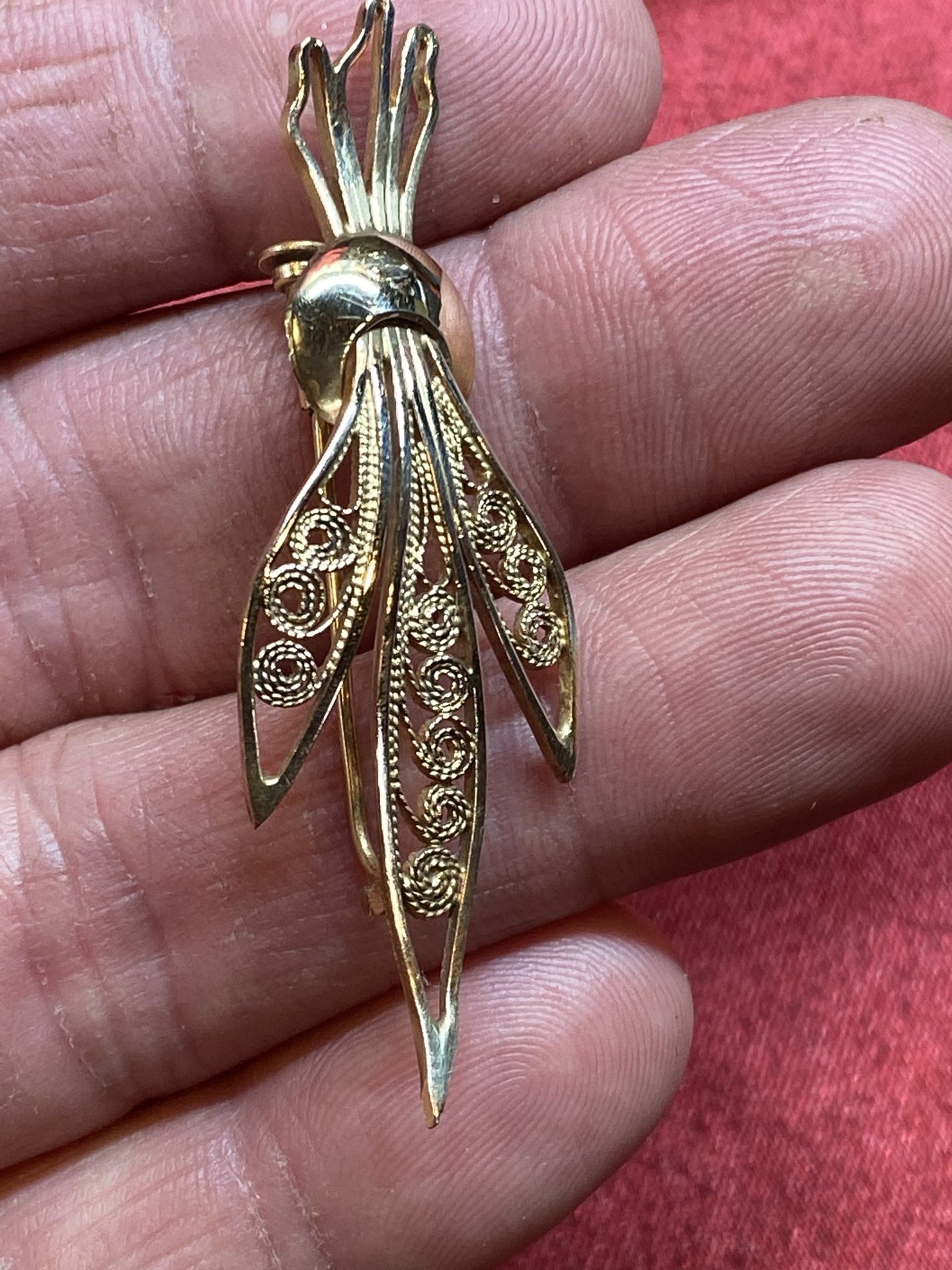 Magnificent Solid 14K Vintage Mid-Century Brooch / Pin – 5.71g