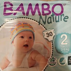 Bamboo Nature Size 2 Diapers 30 Count