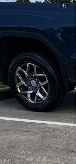 OEM Factory GMC Chevy Wheels AND Tires in Great Condition. Ready to Bolt On! No cracks, No bends, No repairs. SERIOUS INQUIRIES ONLY.