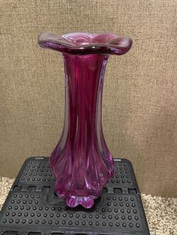 Vintage pink art vase