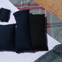 Hand Made Hand Sewn Recycled Denim Mini Throw Pillows 