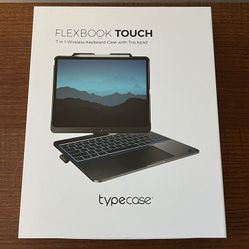 typecase Black Flexbook Touch 7-in-1 Wireless Keyboard Case with Trackpad  