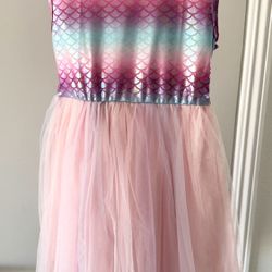 Girl’s Mermaid Tulle Dress Pink Size 5-6Y
