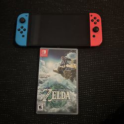 Nintendo Switch OLED With Zelda Game