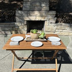 Midcentury Modern Teak Wood Patio Dining Table (new)