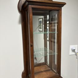 Hanging Oak Curio Cabinet