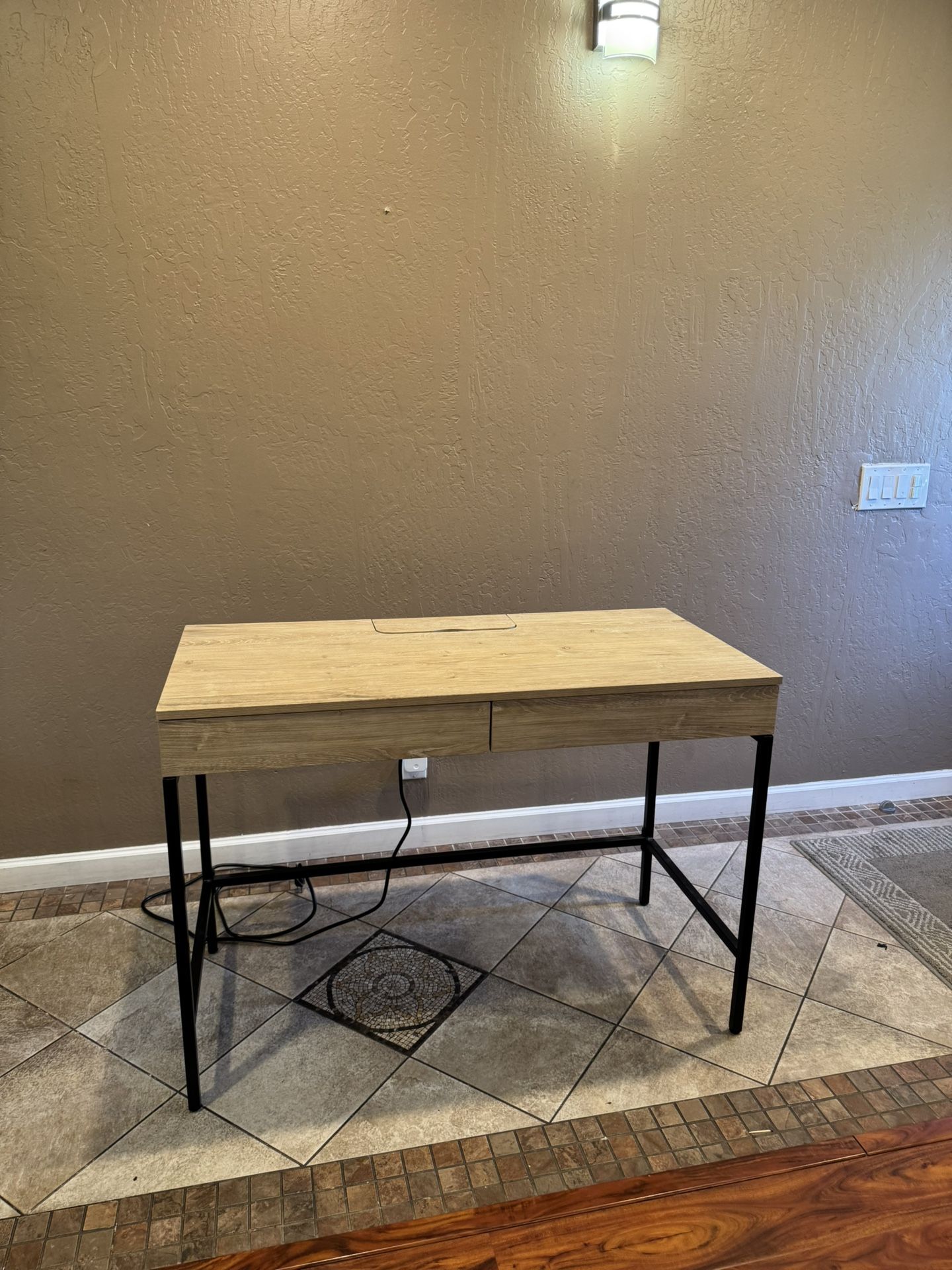 42” Desk with Drawers and Charging station