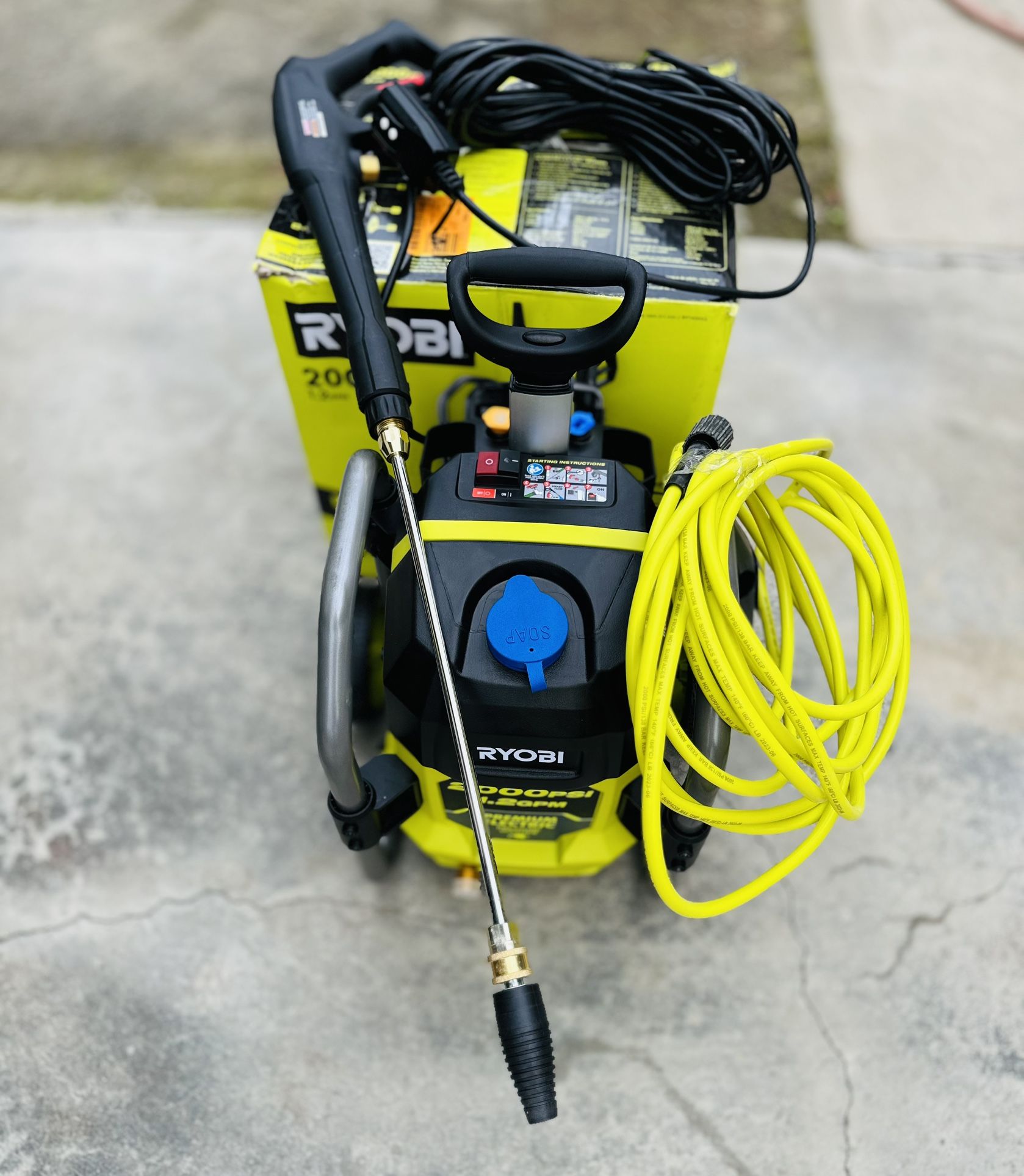 RYOBI 2000 PSI 1.2 GPM Cold Water Corded Electric Pressure Washer for