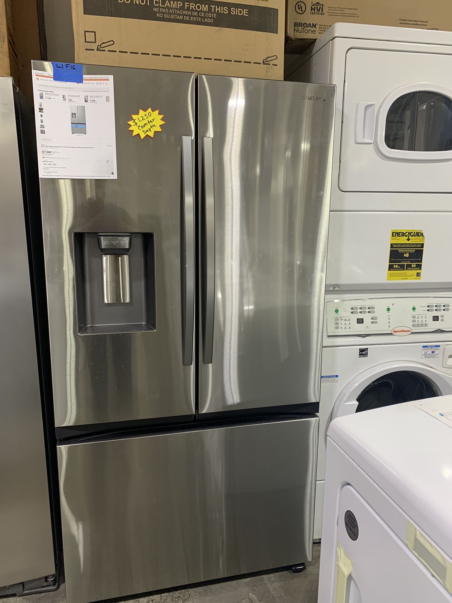 Refrigerator Counter Depth Stainless Steel