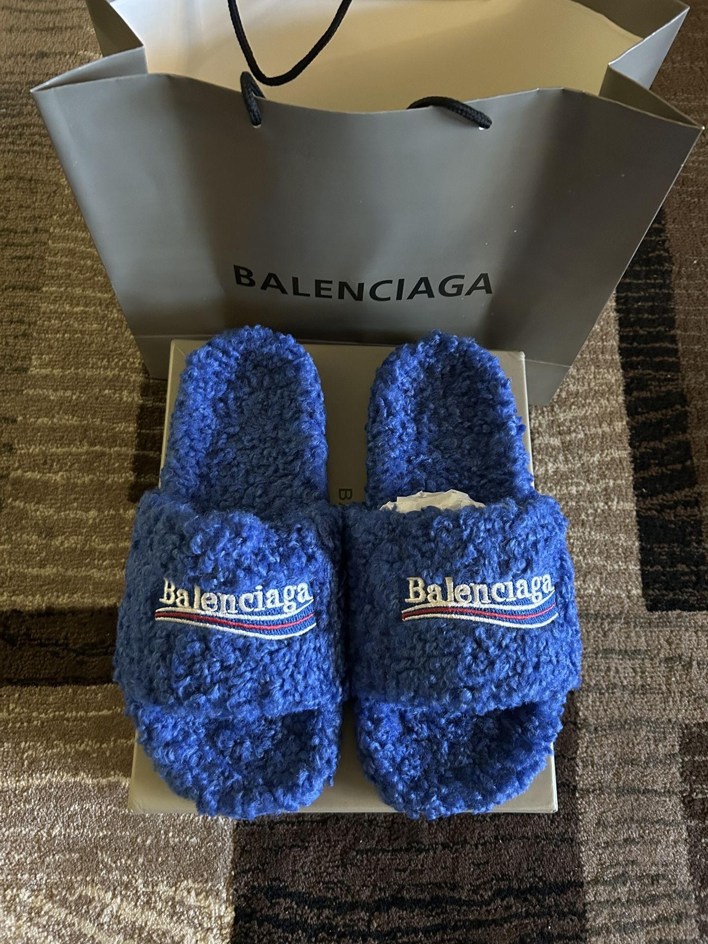Balenciaga Fur Slides