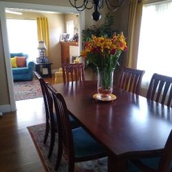 Solid Cherry Wood  Dining Table Set