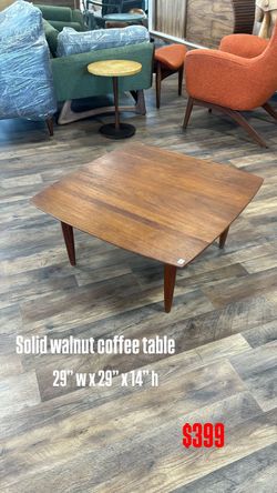 Mid Century Solid walnut coffee table