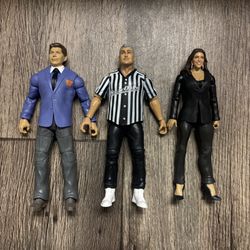 WWE Elite Lot Of 3- Vince Mcmahon, Stephanie Mcmahon, Shane Mcmahon Wrestling Action Figures
