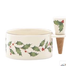Lenox Holiday Wine Coaster & Stopper Set.