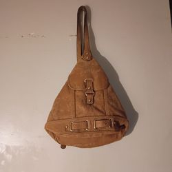 Tan Leather Sling Shoulder Bag