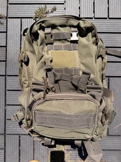 Olive Green 3V Tactical MOLLE Backpack