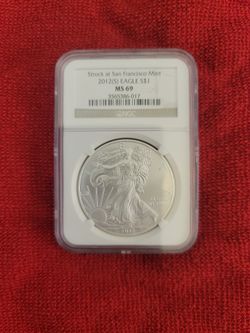 2012-s Silver Eagle Dollar Ms69 NGC $1